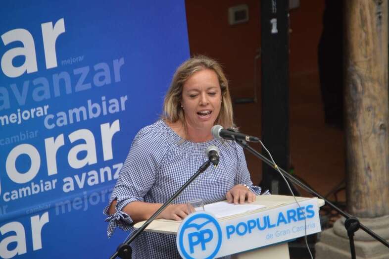 Sonsoles Martín, candidata a la Alcaldía de Telde, en el acto de presentación de la candidatura que encabeza (Foto TA)